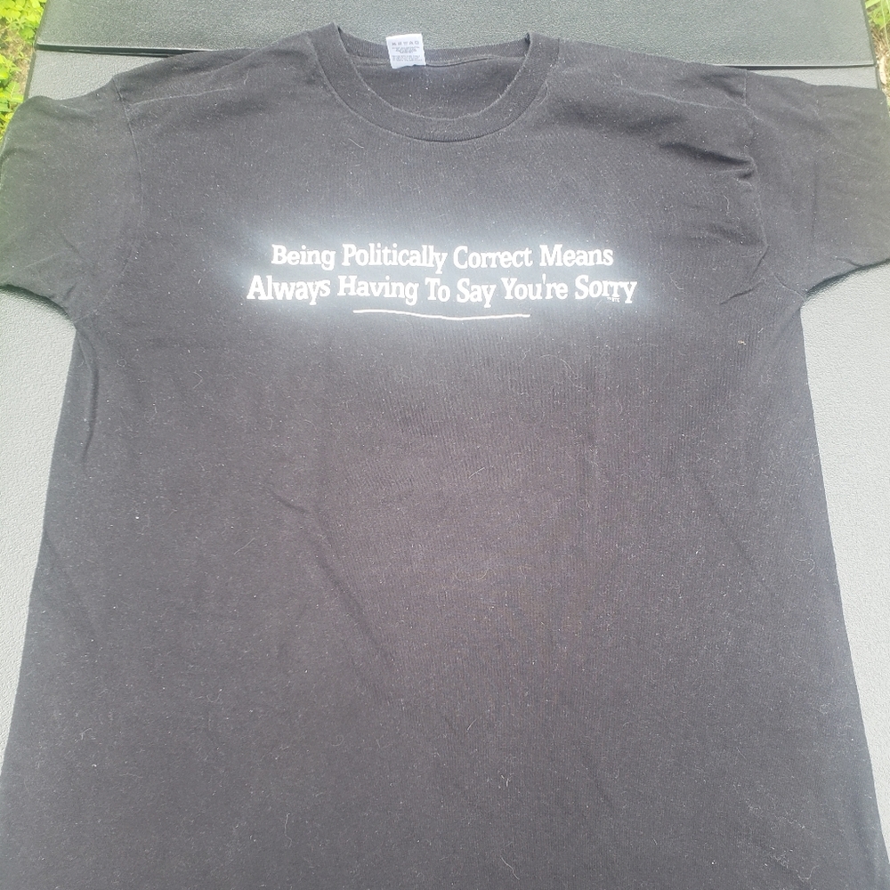 Vintage 90s Mens Comic T-shirt XL (Politically